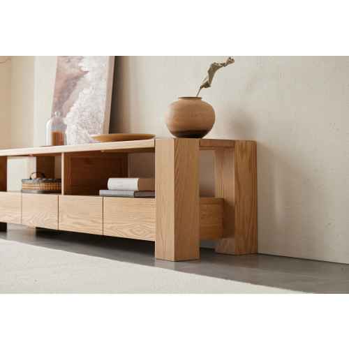 Solidwood Rayden TV Stand, 220x42CM, Oak