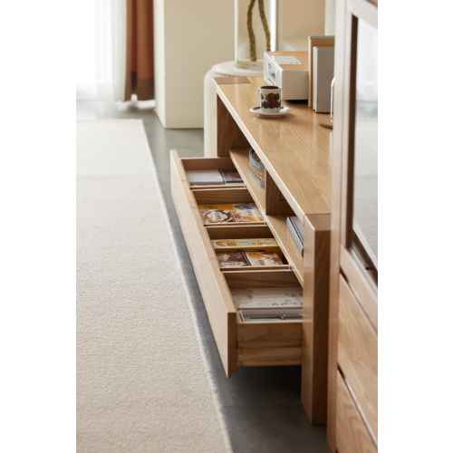 Solidwood Rayden TV Stand, 220x42CM, Oak