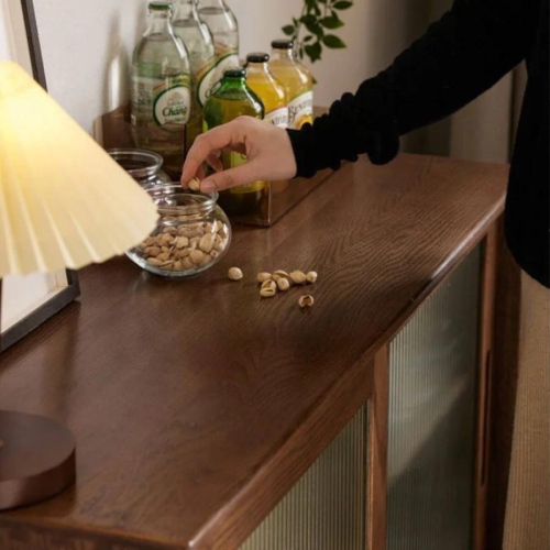 Solidwood Bailey Sideboard, 80x40x81CM, Black Walnut