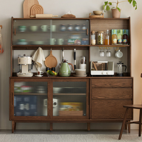 Solidwood Bailey Sideboard, 180x40x169CM, Black Walnut