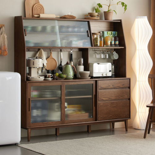 Solidwood Bailey Sideboard, 180x40x169CM, Walnut