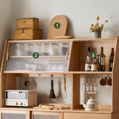 Solidwood Bailey Sideboard, 125x40x169CM, Oak