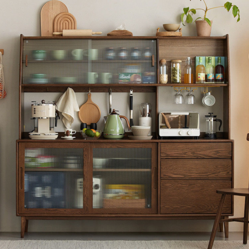 Solidwood Bailey Sideboard, 125x40x169CM, Walnut