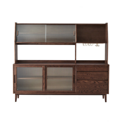 Solidwood Bailey Sideboard, 125x40x169CM, Walnut