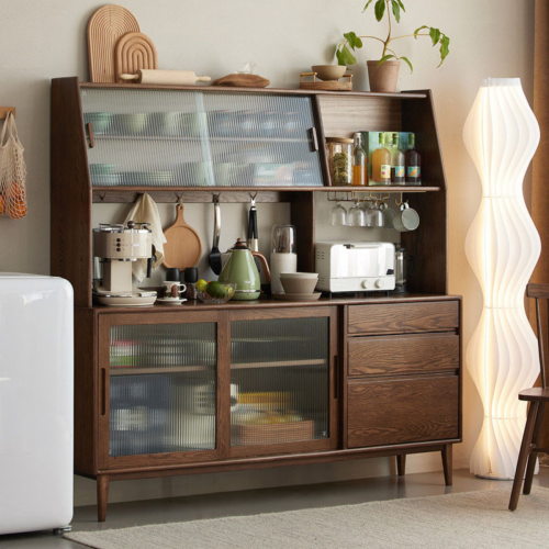 Solidwood Bailey Sideboard, 125x40x169CM, Black Walnut