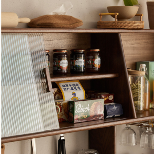 Solidwood Bailey Sideboard, 125x40x169CM, Walnut