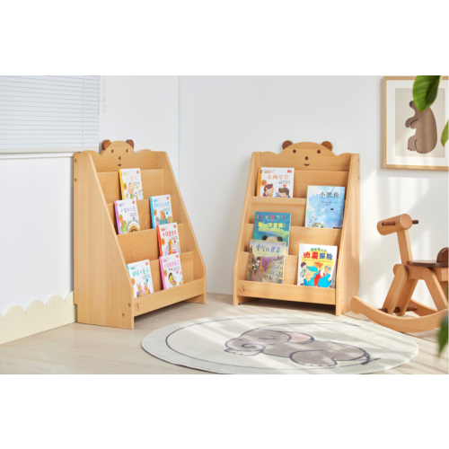 Solidwood Ayla Bear Styling Bookshelf of Five-tier, 78x33CM, Beech