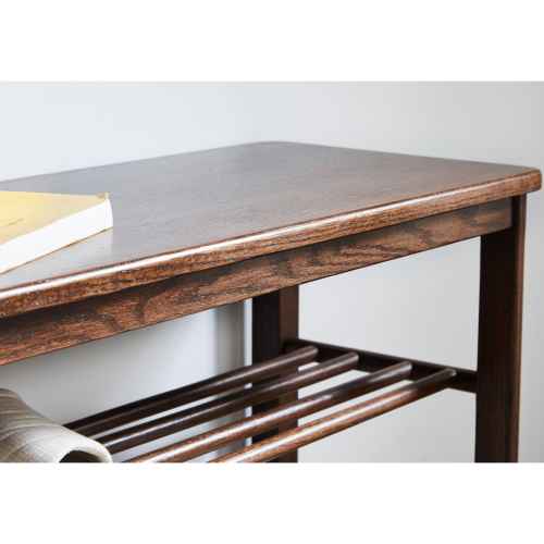 Solidwood Fuji Shoe Bench, 80x30x42cm, Walnut