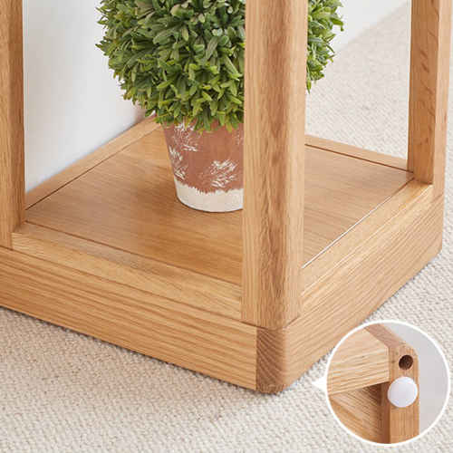 Solidwood Berlin Plant Stand, 30x30x76cm, Oak