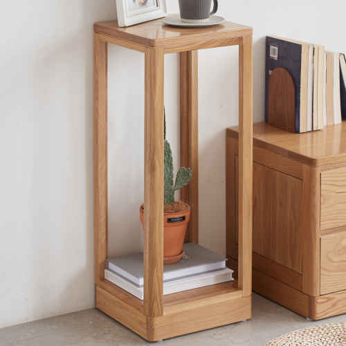 Solidwood Berlin Plant Stand, 30x30x92cm, Oak