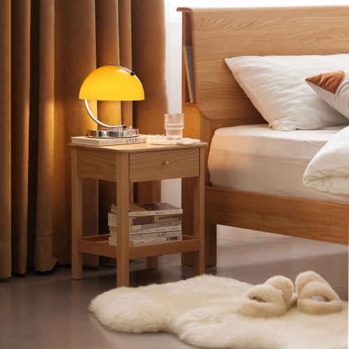 Solidwood Kano Bedside Table, 38x35x47cm, Oak