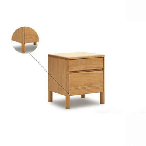 Solidwood Wind Bedside Table, 40x36x45cm, Oak