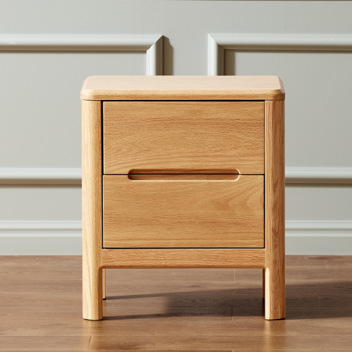 Solidwood Norway Bedside Table with 2 Drawers