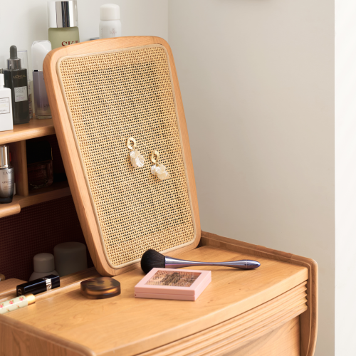 Solidwood Curva Dressing Table with Mirror