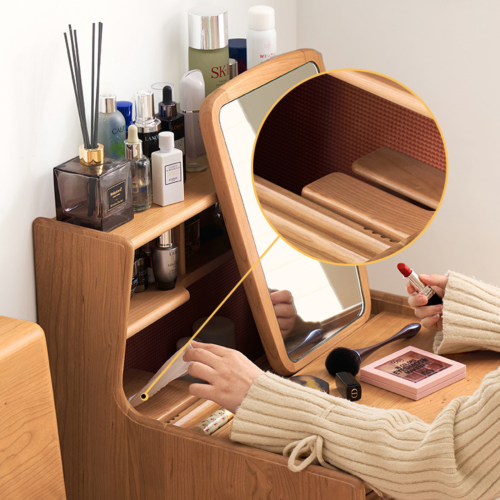 Solidwood Curva Dressing Table with Mirror