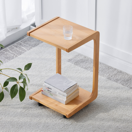 Solidwood Bailey Side Table with Wheels