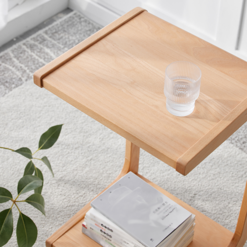 Solidwood Bailey Side Table with Wheels