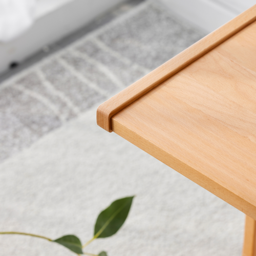 Solidwood Bailey Side Table with Wheels