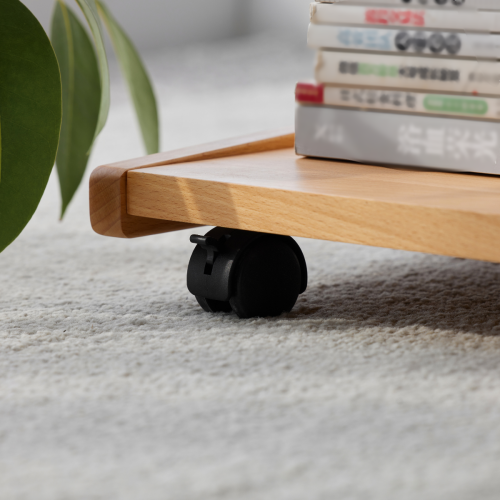 Solidwood Bailey Side Table with Wheels