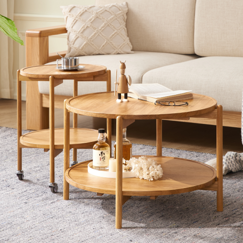 Solidwood Santa Rosa Side Table with Wheels