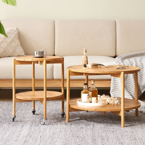 Solidwood Santa Rosa Side Table with Wheels