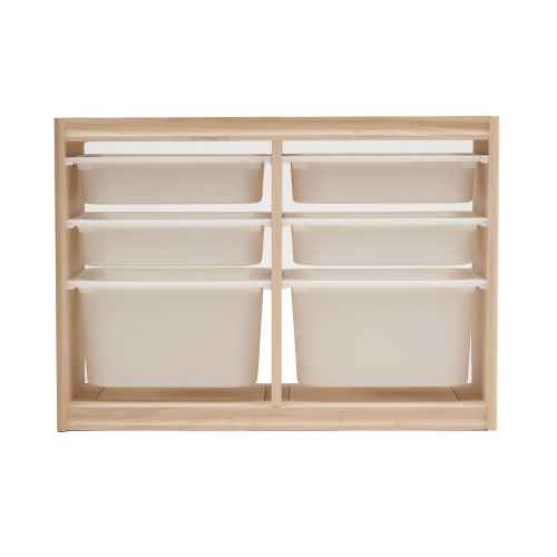 Solidwood Mio Kids Toy Storage Combination with 6 Boxes