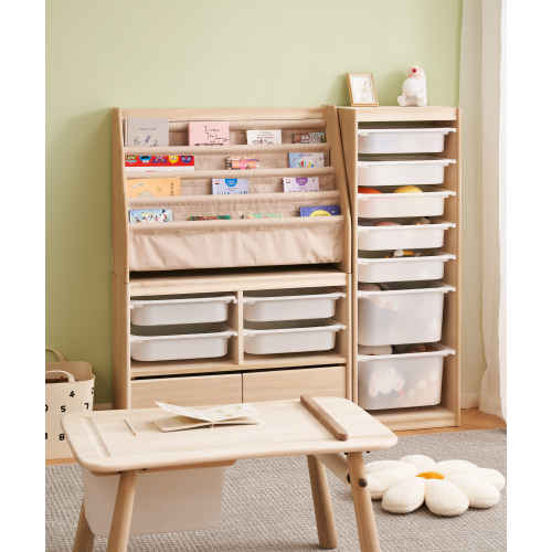 Solidwood Mio Kids Toy Storage Combination with 6 Boxes