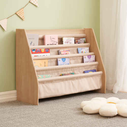 Solidwood Mio Kids Bookshelf + Toy Storage Combination, Set of 2