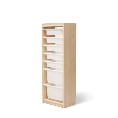 Solidwood Mio Kids Bookshelf + Toy Storage Combination with 2 Drawers, Set of 3