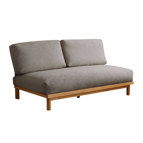 Solidwood Amber Sofa, 170cm, Grey & Natural