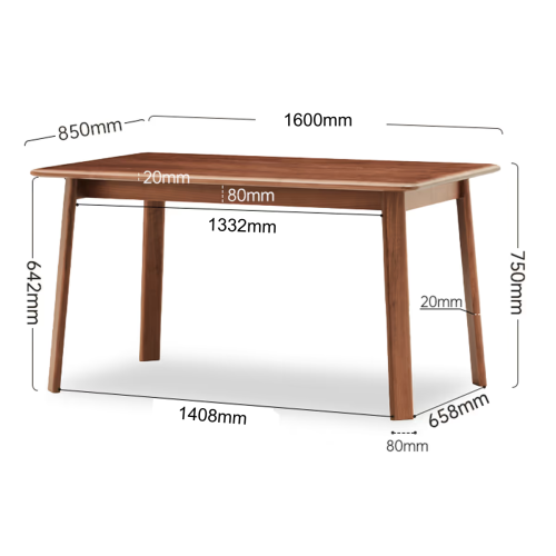 Solidwood Luxembourg Dining Table, 1.6cm