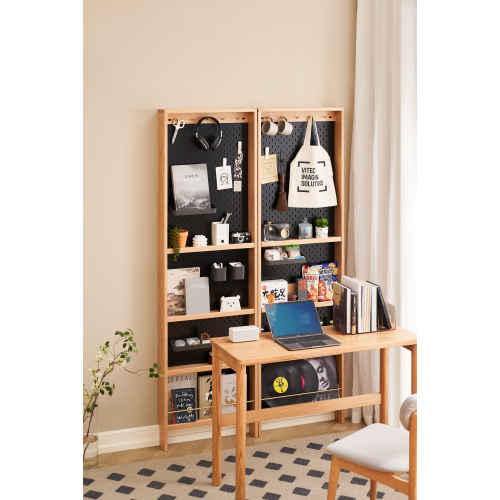 Solidwood Amber Pegboard Storage Rack