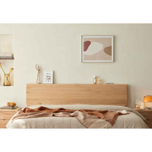 Solidwood Bailey Small Queen Bed Frame, Oak