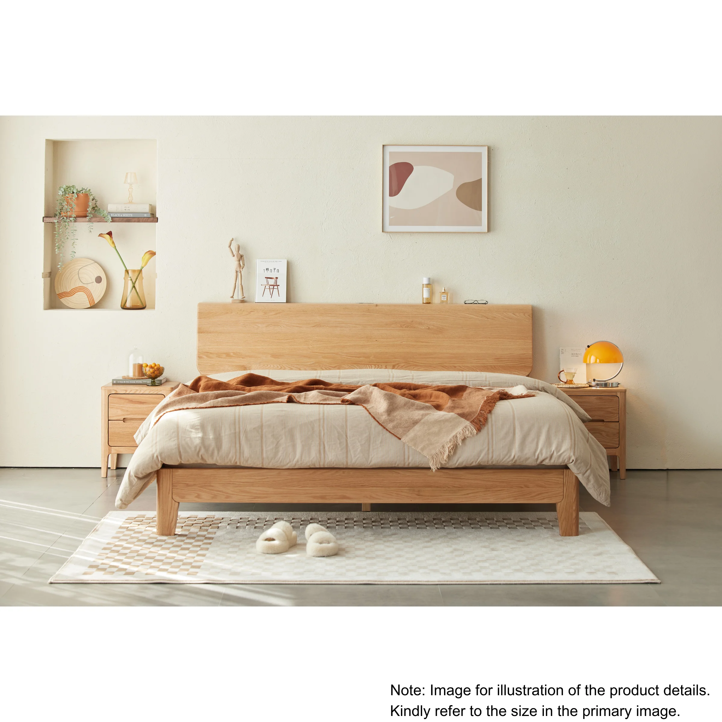 Solidwood Bailey Super King Bed Frame, High Profile, Oak