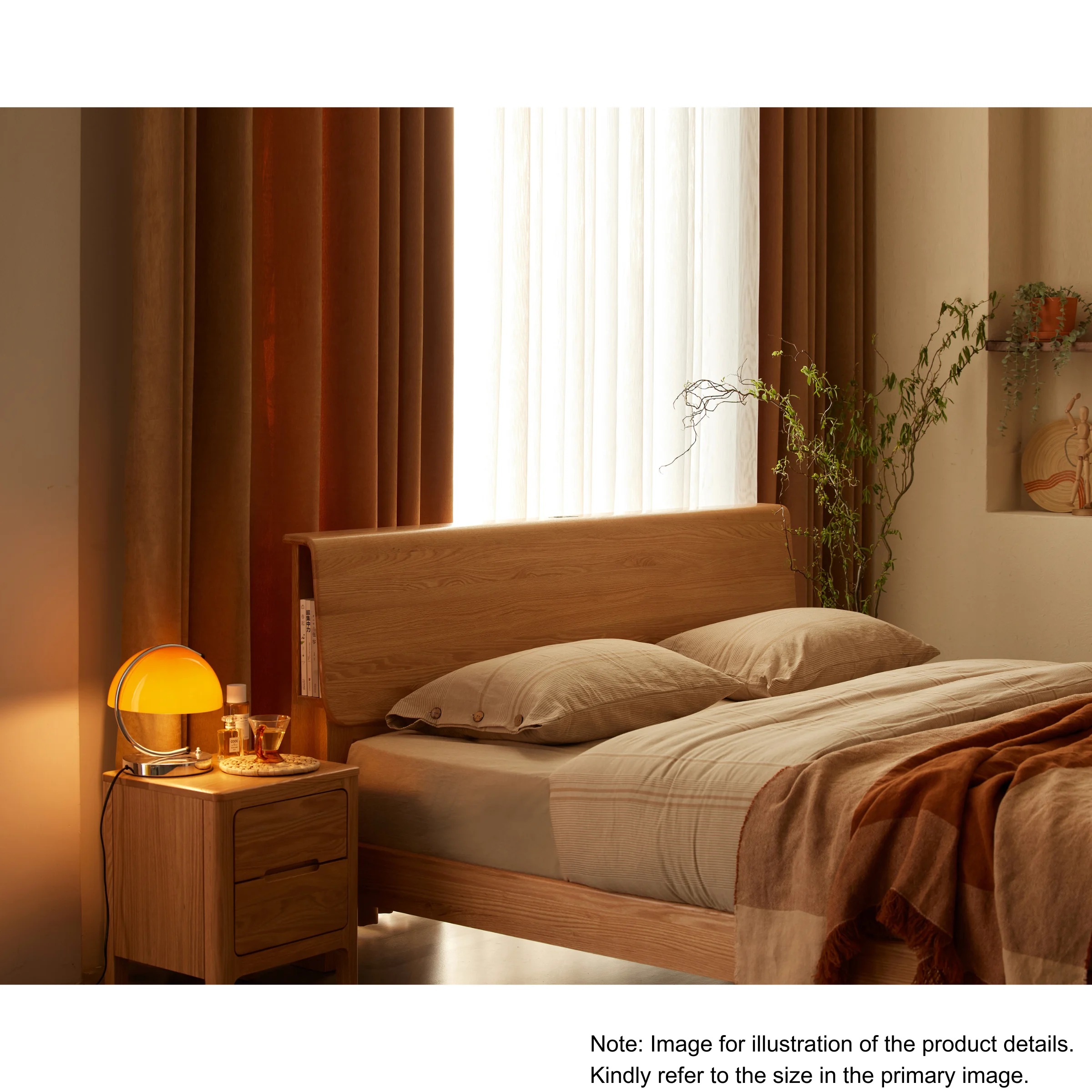 Solidwood Bailey Super King Bed Frame, High Profile, Oak