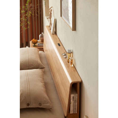 Solidwood Bailey Super King Bed Frame, High Profile, Oak