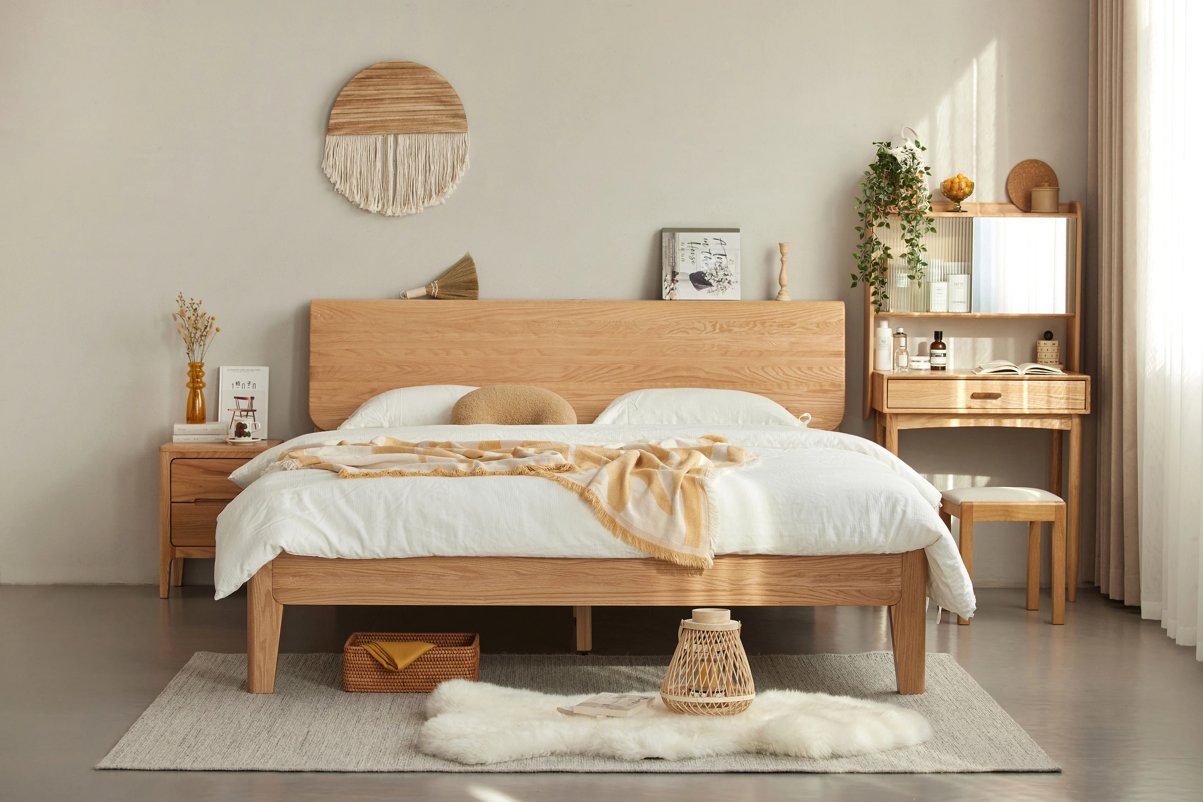 Solidwood Bailey Super King Bed Frame, High Profile, Oak