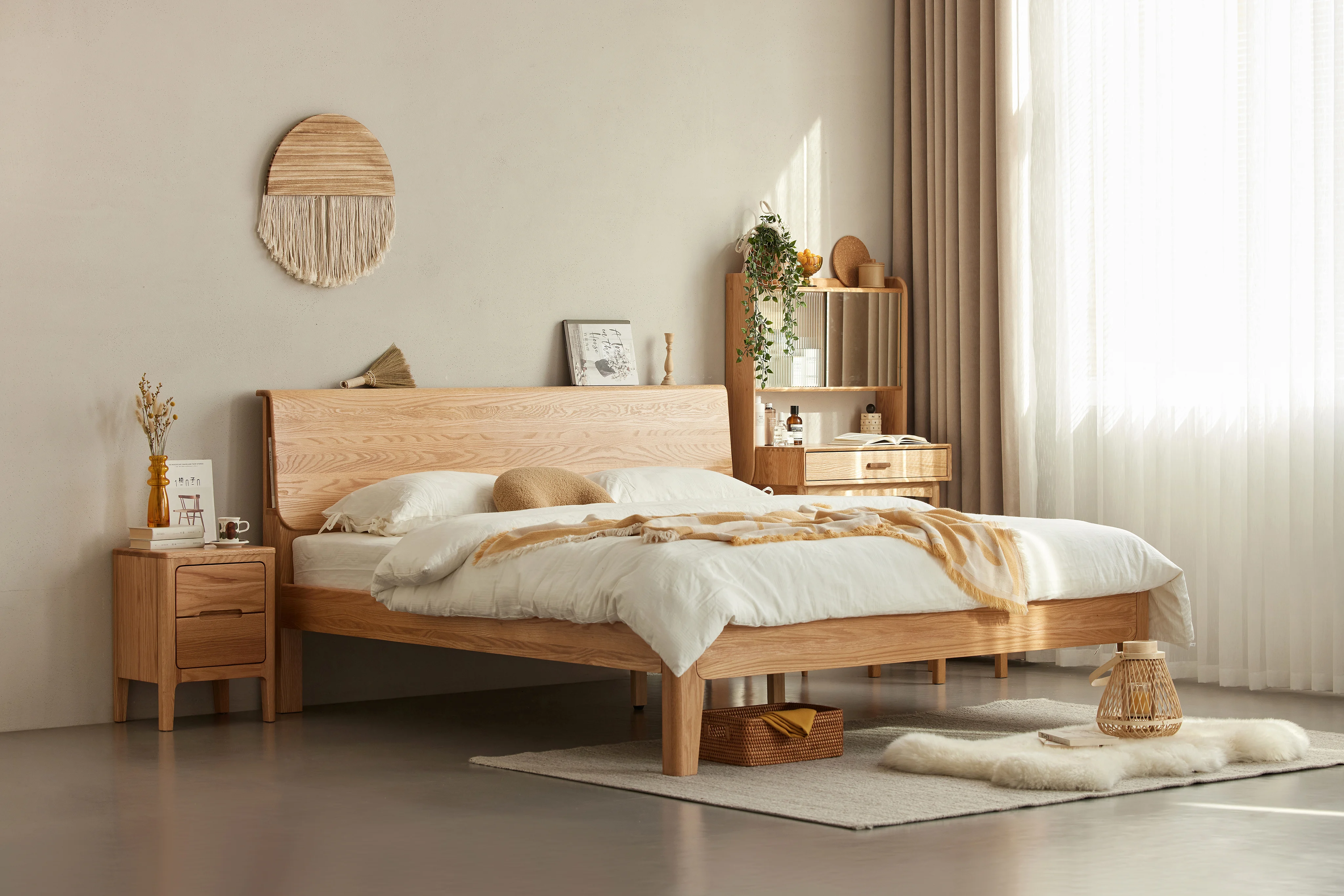 Solidwood Bailey Super King Bed Frame, High Profile, Oak