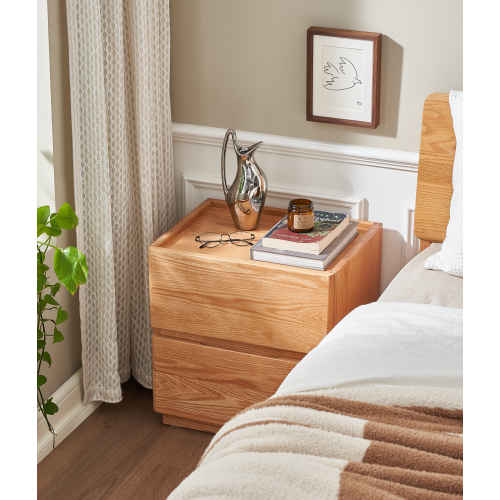 Solidwood Bailey 2-Drawer Bedside Table
