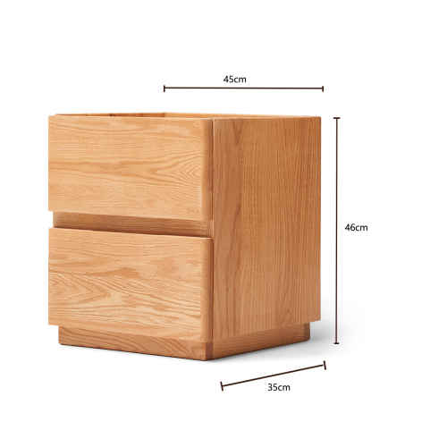 Solidwood Bailey 2-Drawer Bedside Table