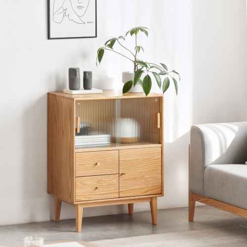 Solidwood Bailey Sideboard, 65x40x85CM, Oak