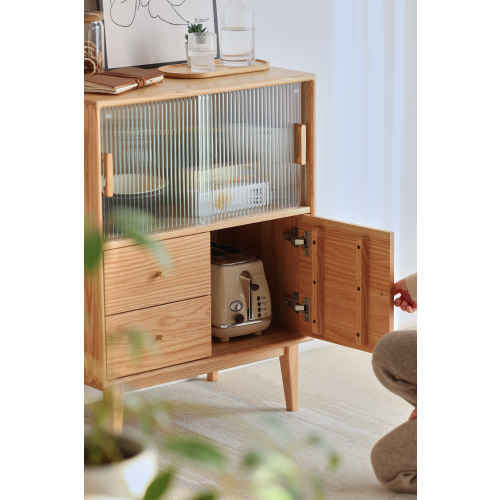 Solidwood Bailey Sideboard, 65x40x85CM, Oak