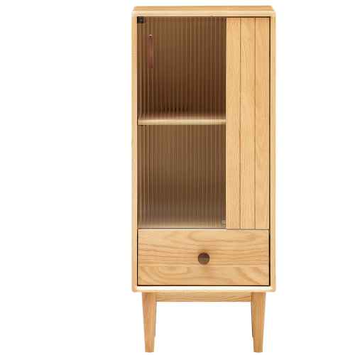 Solidwood Danya 2-Tier Storage Cabinet with Drawer