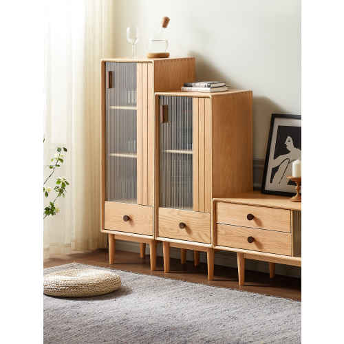 Solidwood Danya 2-Tier Storage Cabinet with Drawer