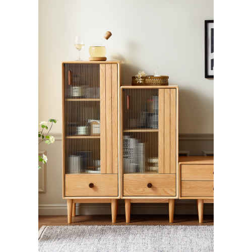 Solidwood Danya 2-Tier Storage Cabinet with Drawer