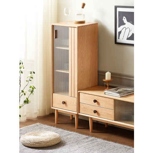 Solidwood Danya 3-Tier Storage Cabinet with Drawer