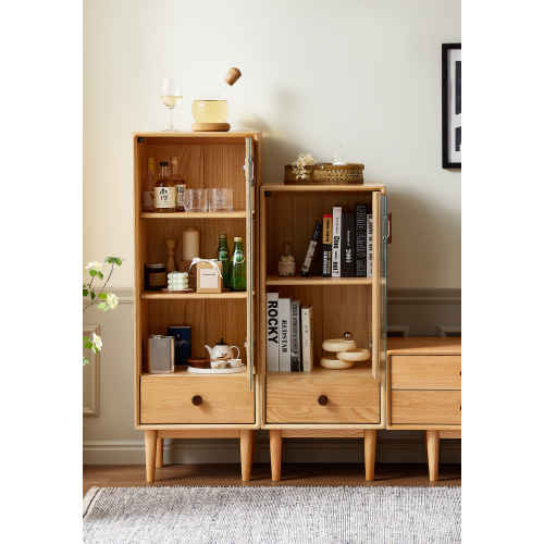 Solidwood Danya 3-Tier Storage Cabinet with Drawer