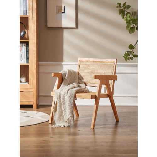 Solidwood Norway Rattan Armchair, Natural