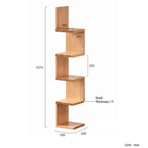 Solidwood Pittsburgh Corner Bookshelf