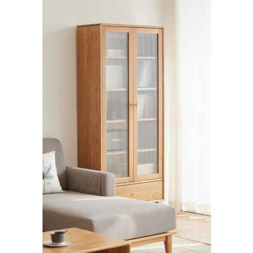 Solidwood Seattle Bookcase with Doors, 190cm